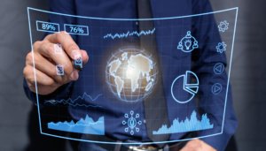 graph investors stock business global economy illustration stock market
